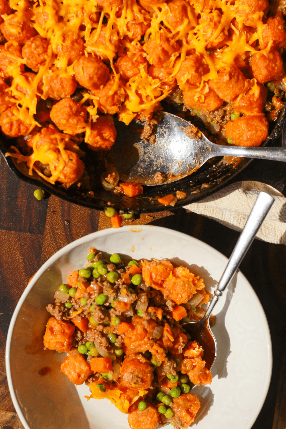 sweet potato tater tot shepherd's pie