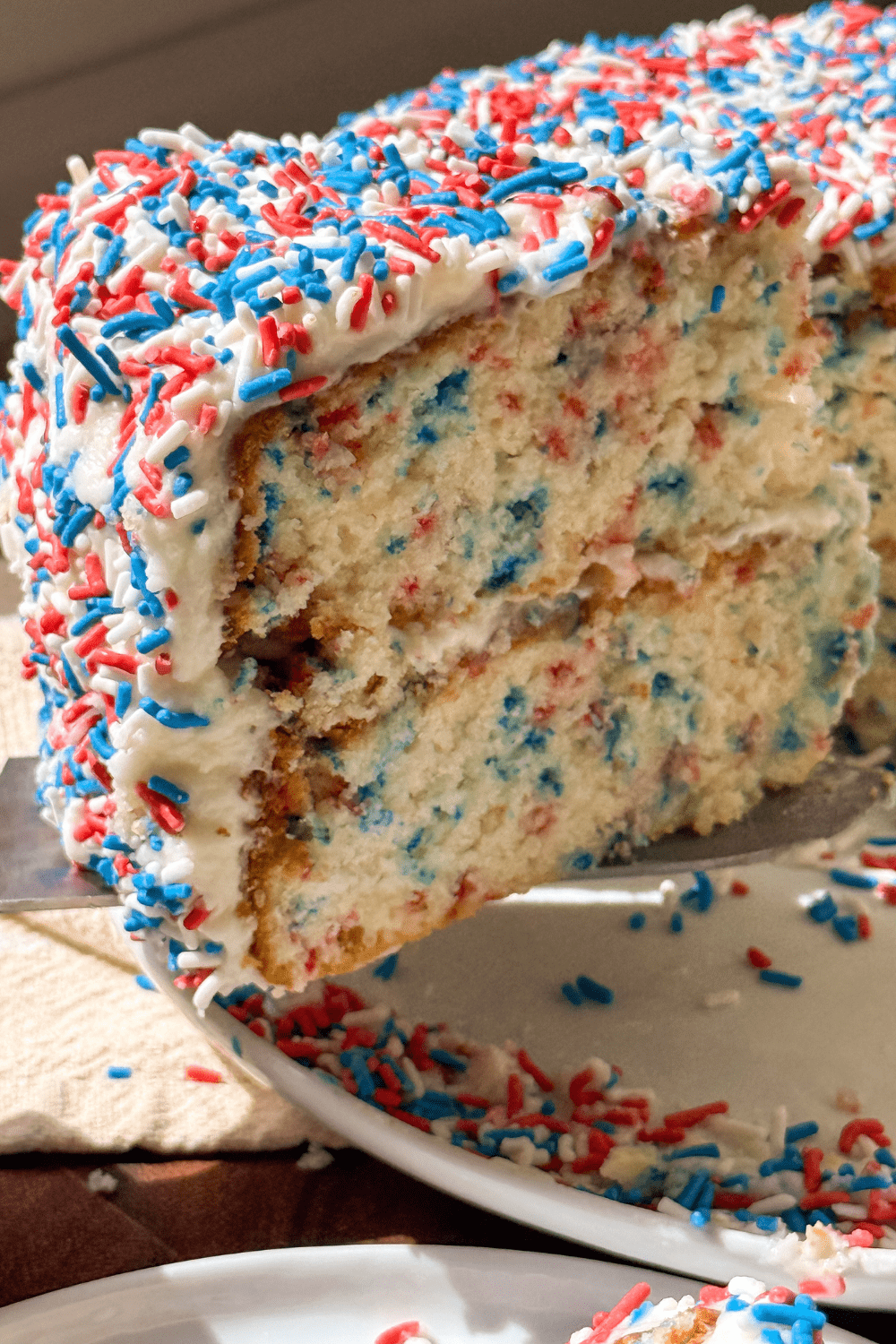 patriotic funfetti cake