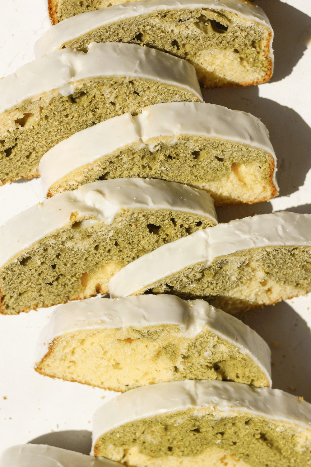 matcha marble loaf cake