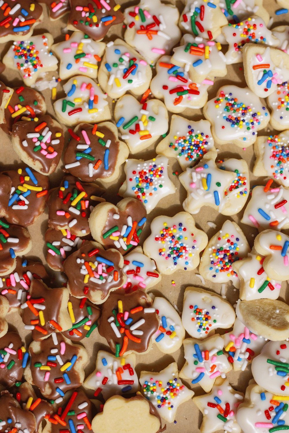 mini frosted sprinkle cookies