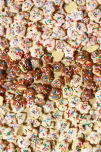 mini frosted sprinkle cookies
