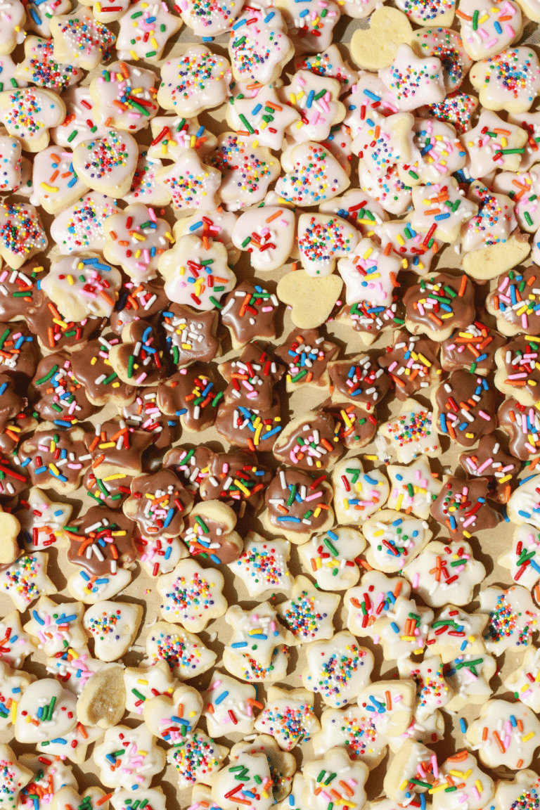 mini frosted sprinkle cookies