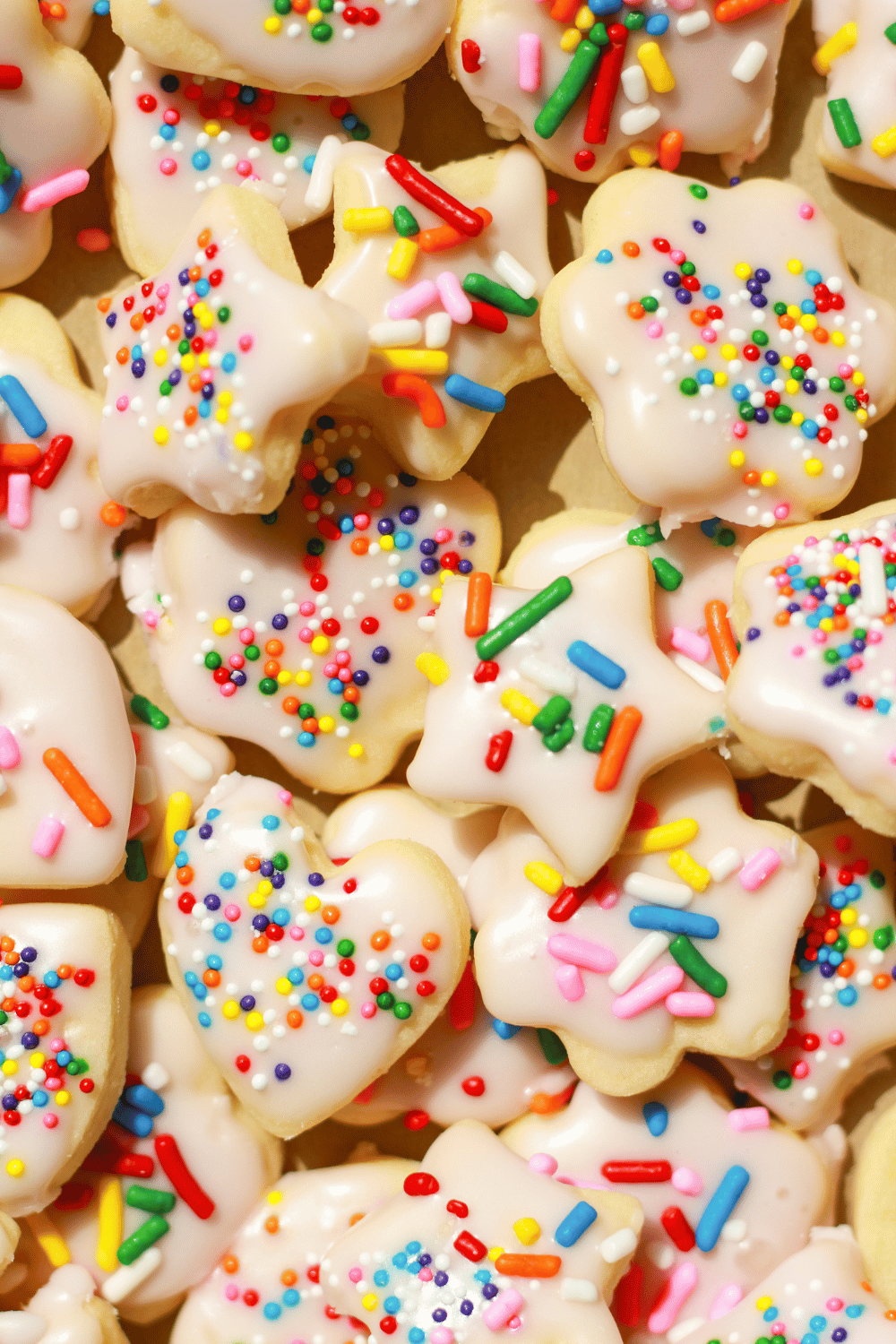 mini frosted sprinkle cookies