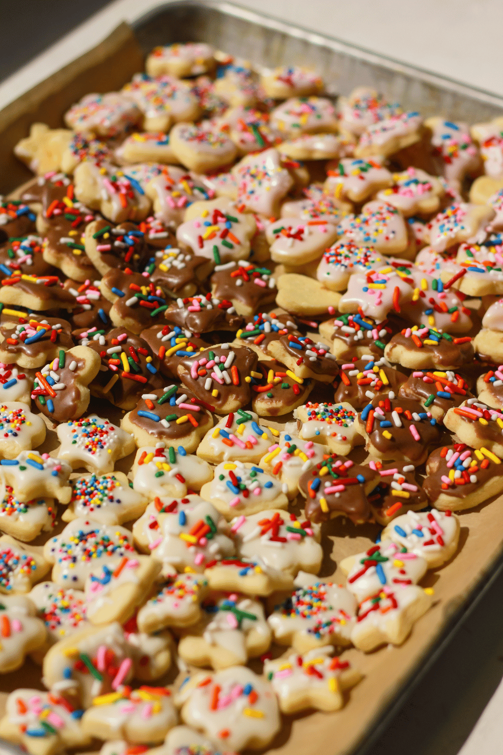 mini frosted sprinkle cookies