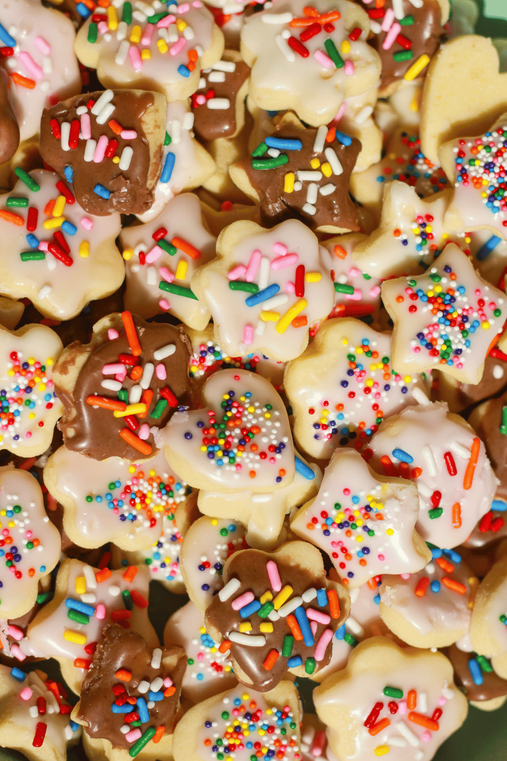 mini frosted sprinkle cookies
