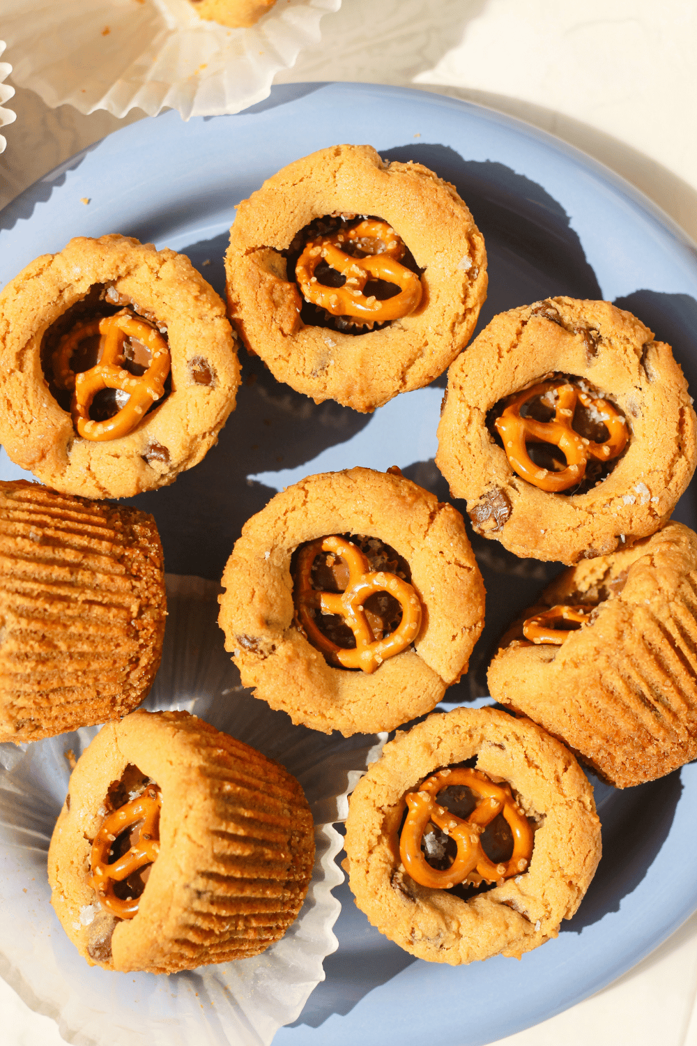 Chocolate Peanut Butter Pretzel Cookie Cups