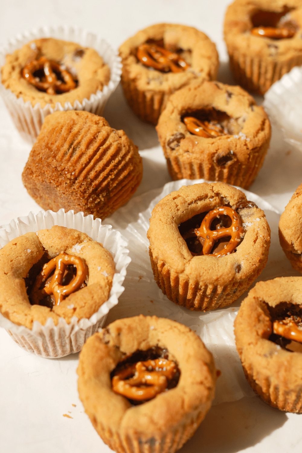 Chocolate Peanut Butter Pretzel Cookie Cups