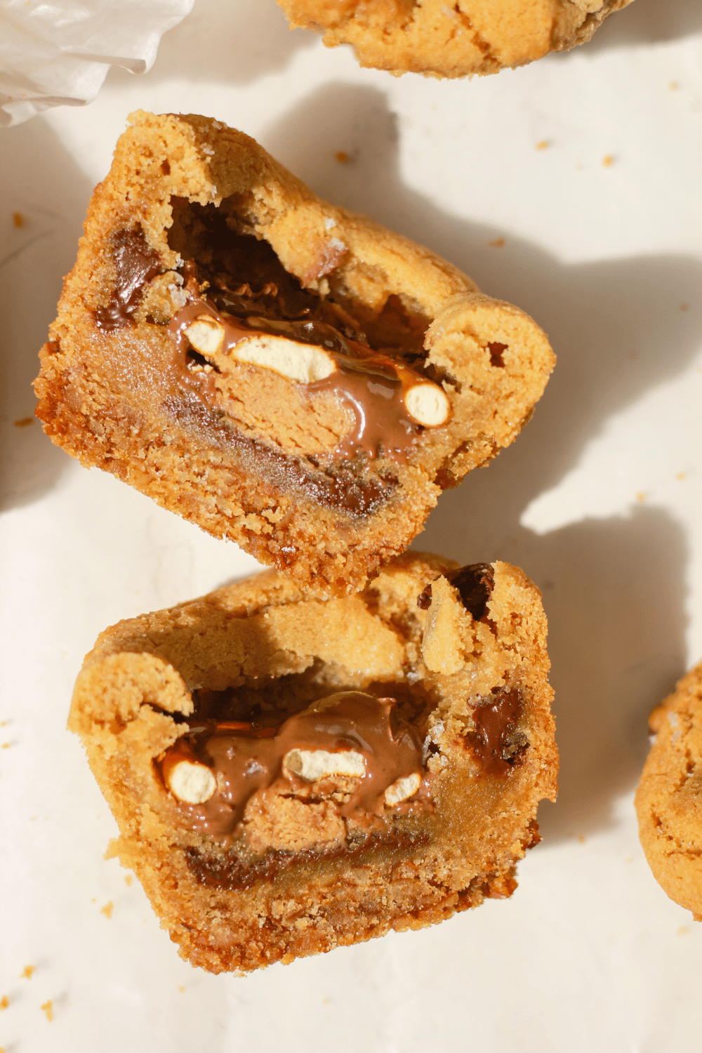 Chocolate Peanut Butter Pretzel Cookie Cups