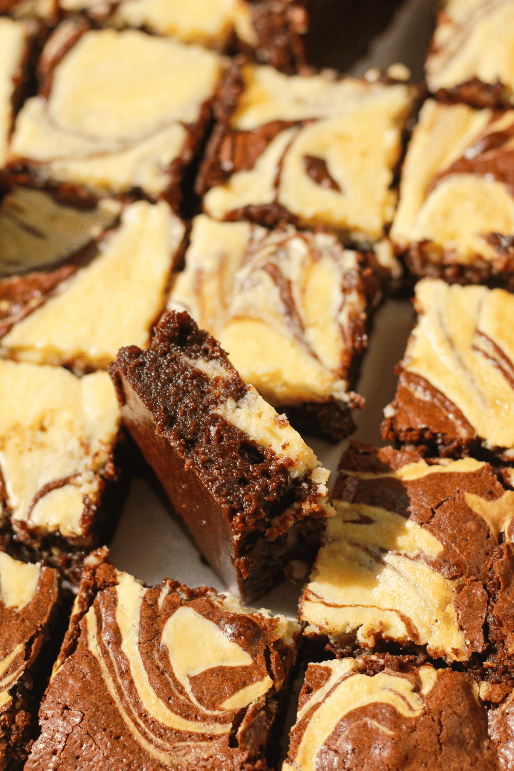 dark chocolate cream cheese marble brownies