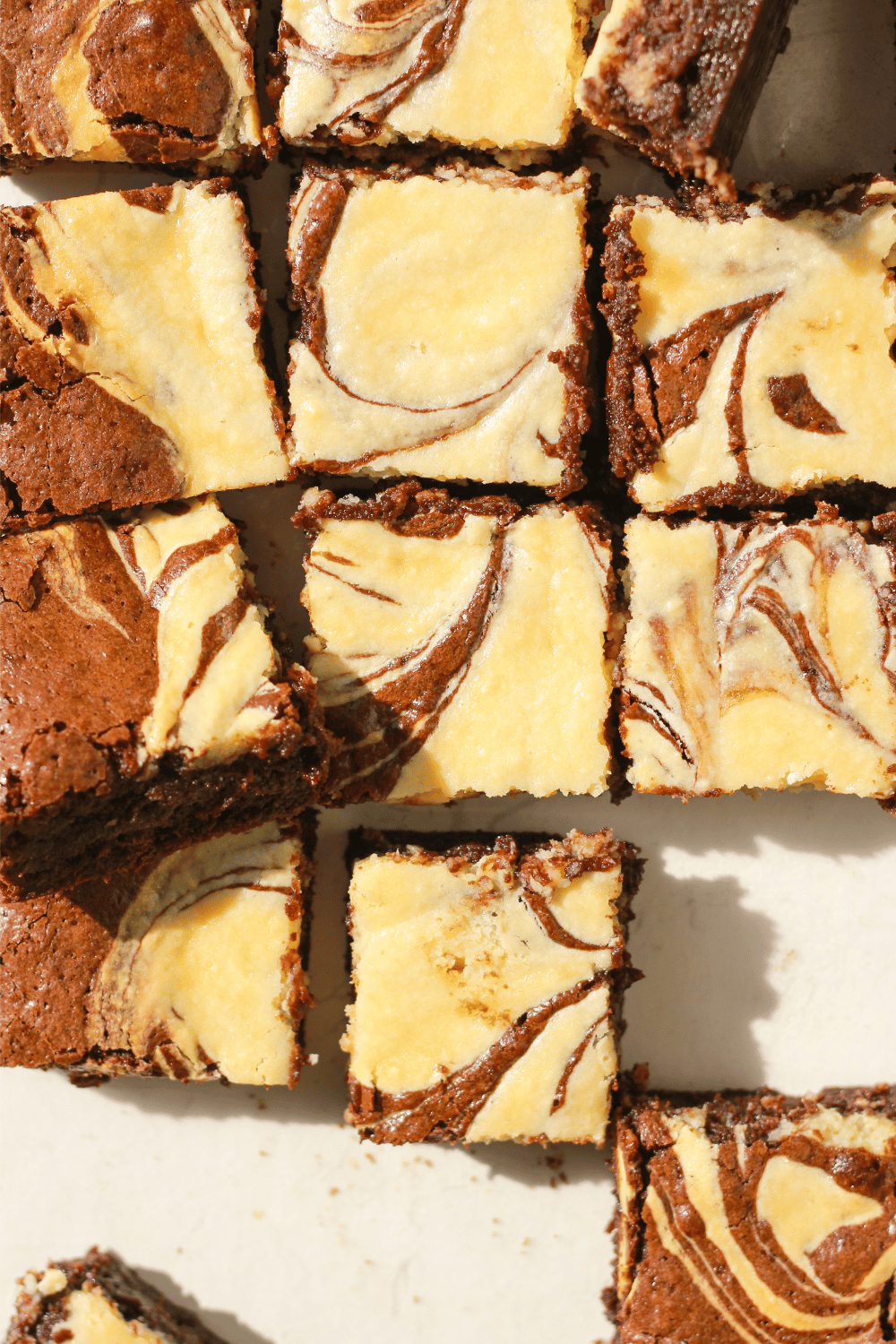 dark chocolate cream cheese marble brownies