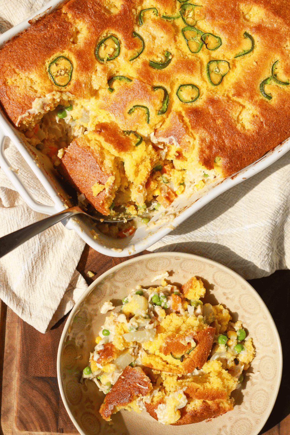 jalapeño cornbread chicken pot pie