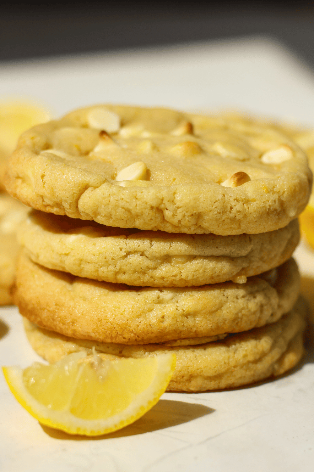 lemon white chocolate chip cookies