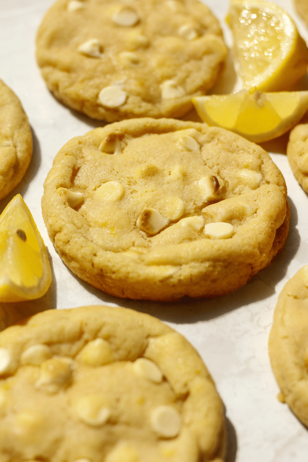 lemon white chocolate chip cookies