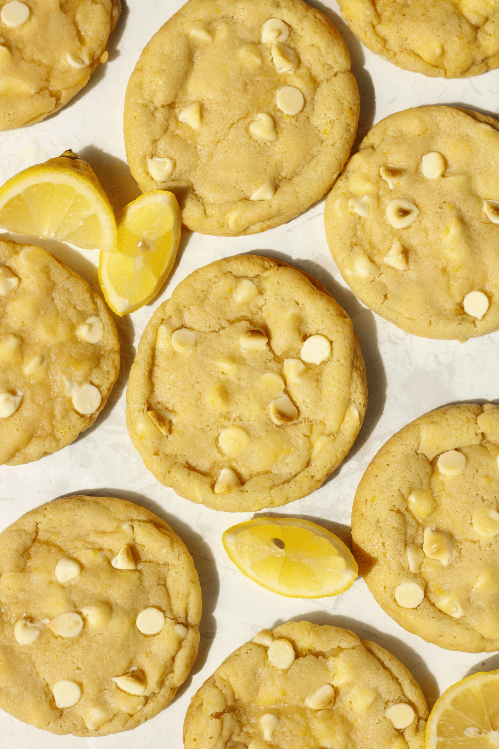 lemon white chocolate chip cookies