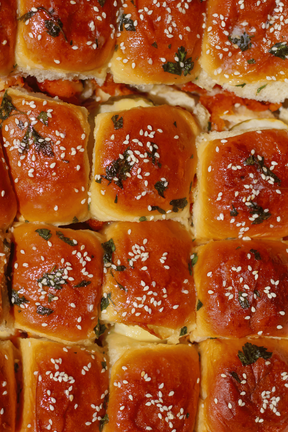 buffalo chicken pull-apart sandwiches