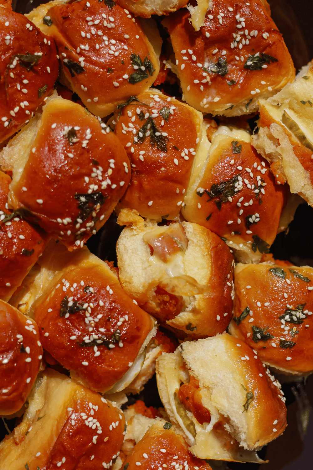 buffalo chicken pull-apart sandwiches