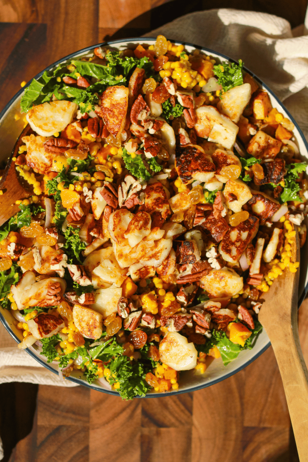 halloumi squash couscous salad