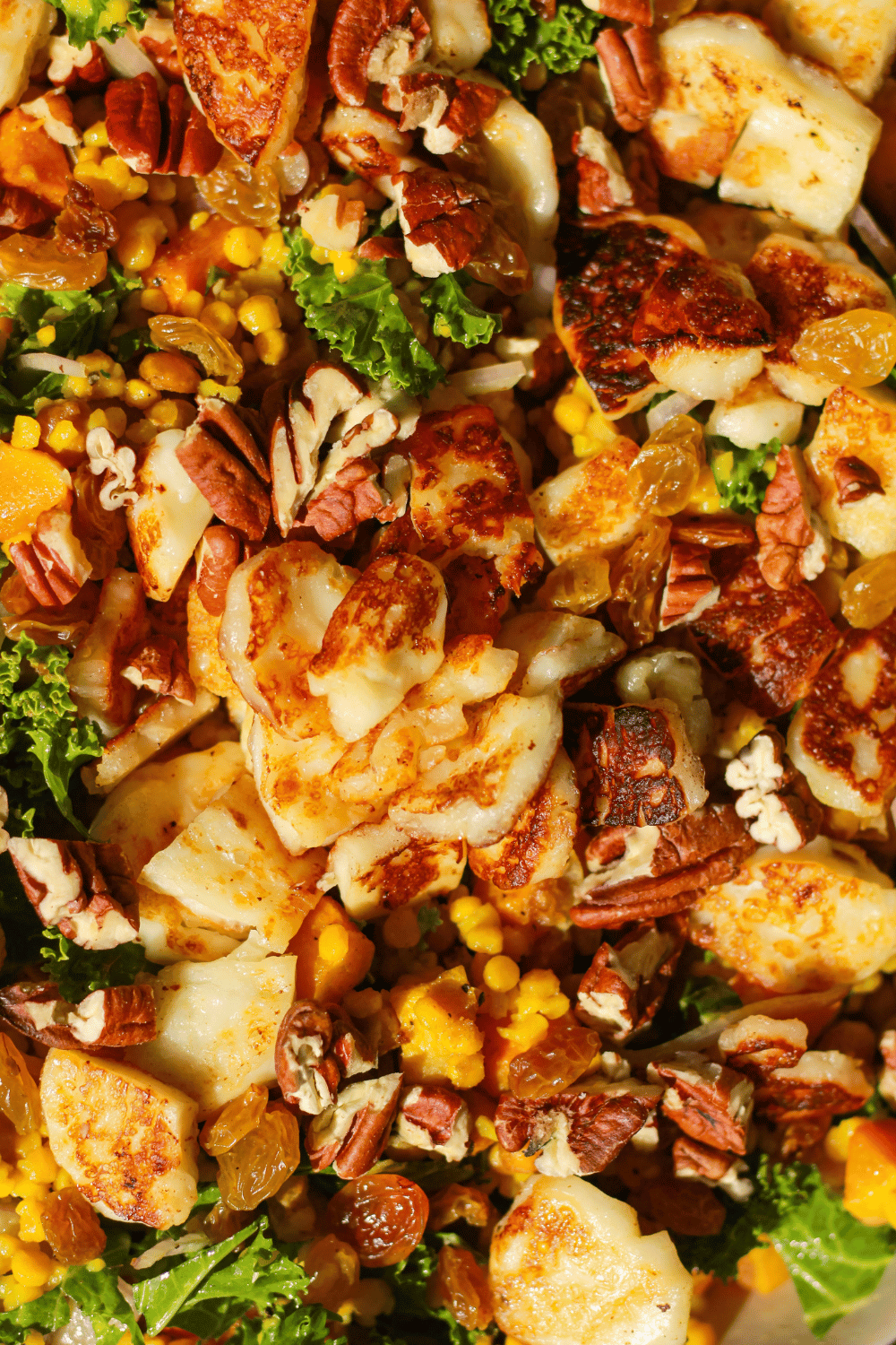 halloumi squash couscous salad
