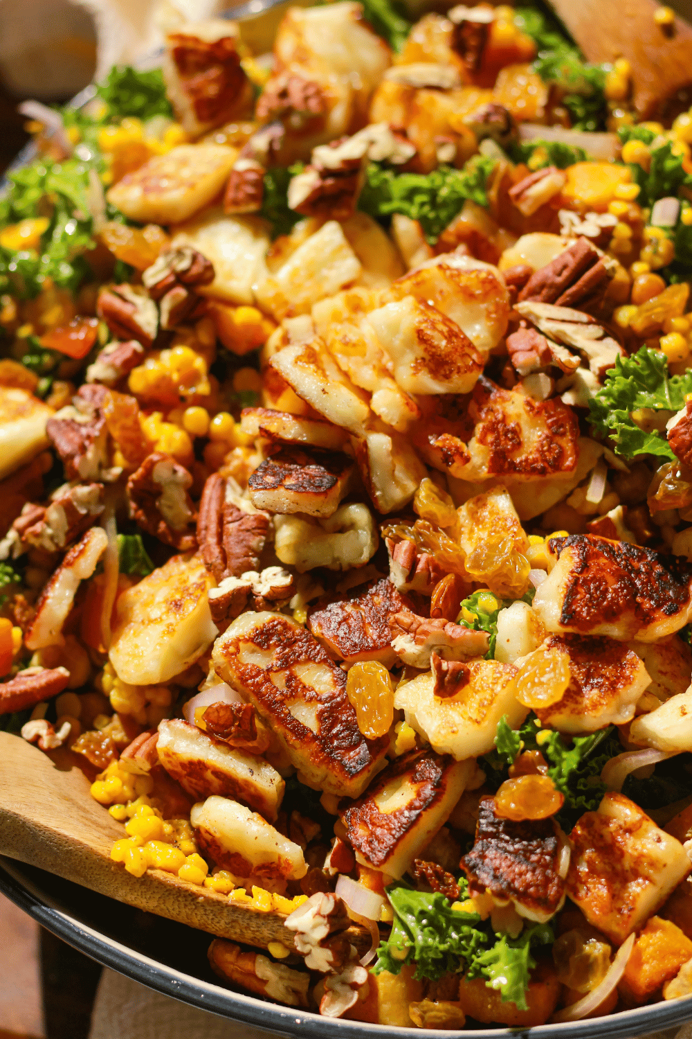 halloumi squash couscous salad