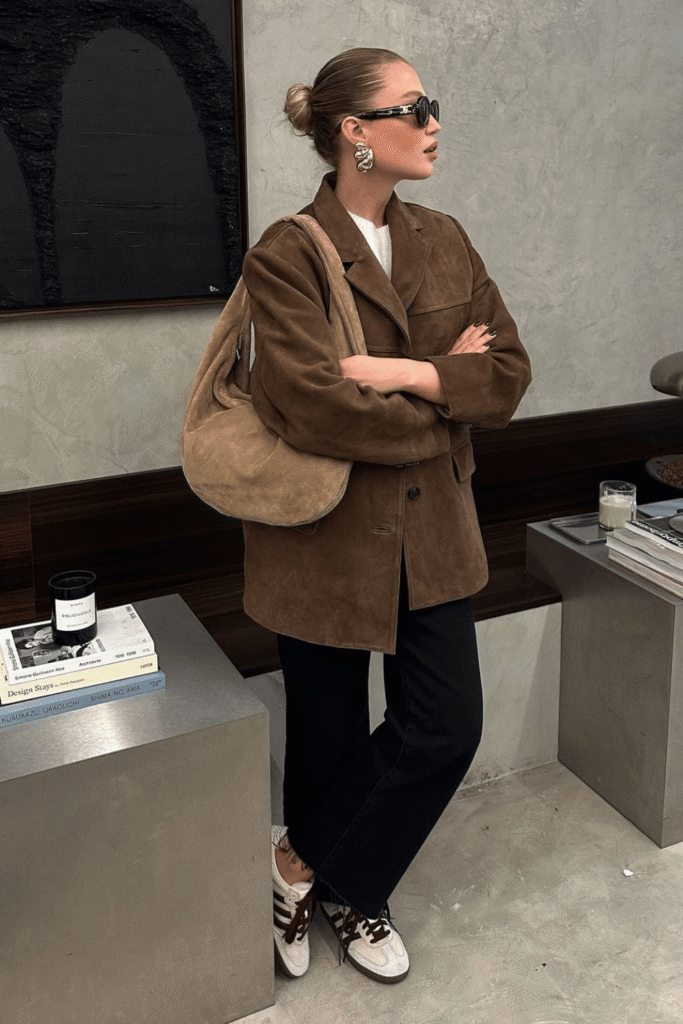 suede jacket outfits