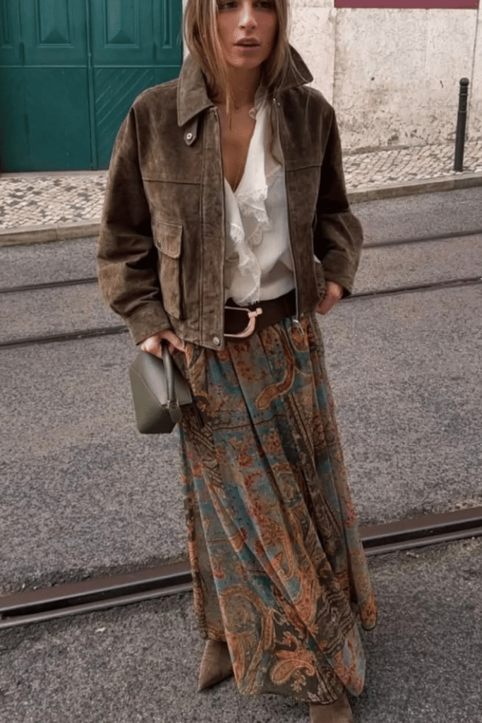 suede jacket outfits