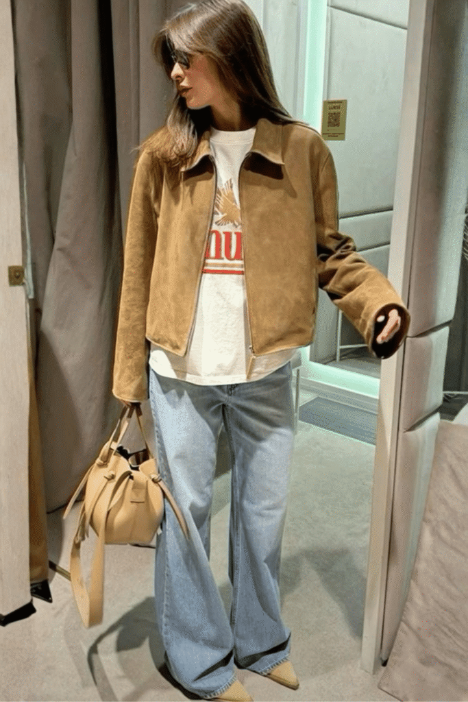 suede jacket outfits