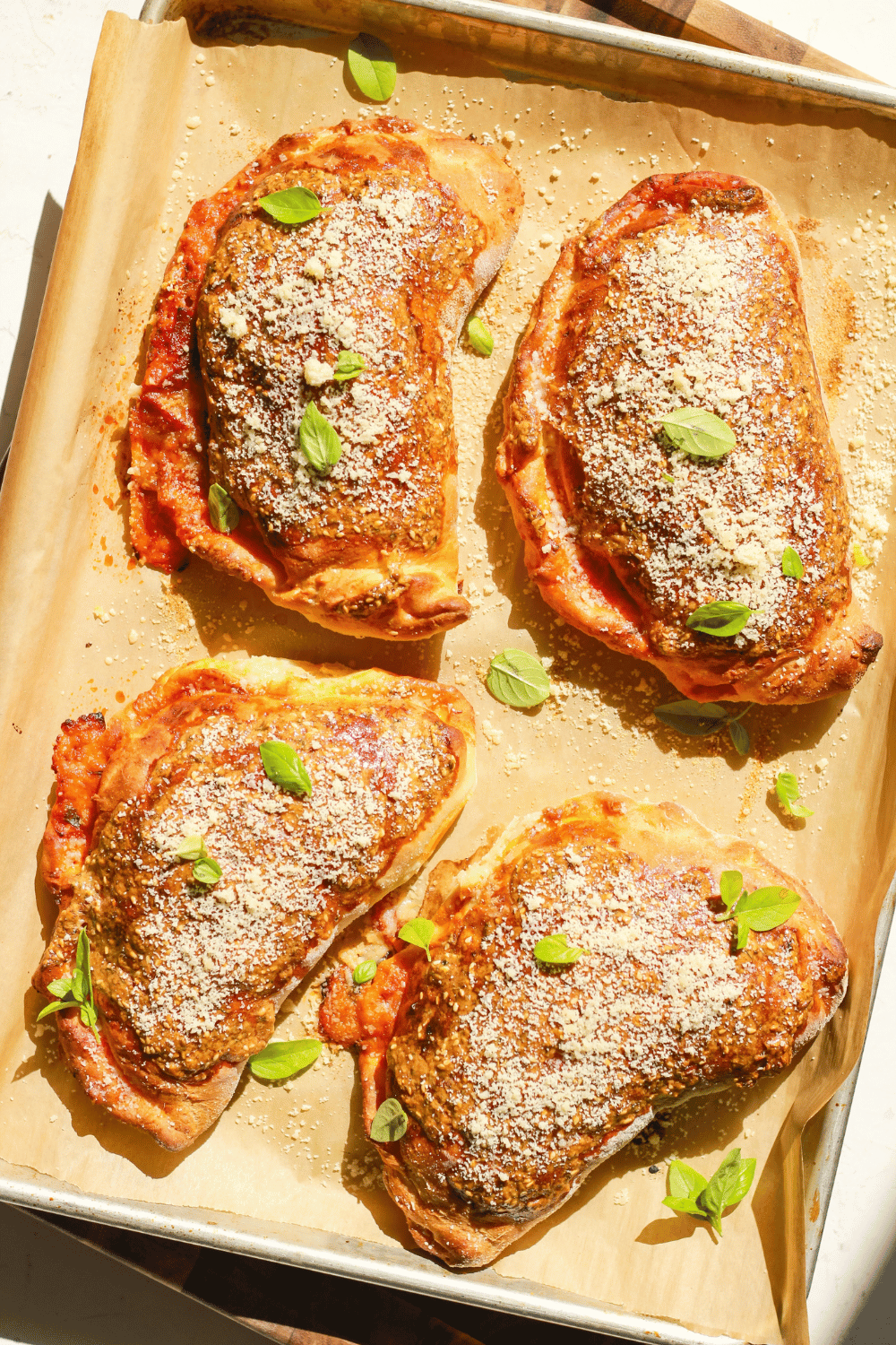 cheesy pepperoni calzones
