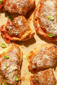cheesy pepperoni calzones