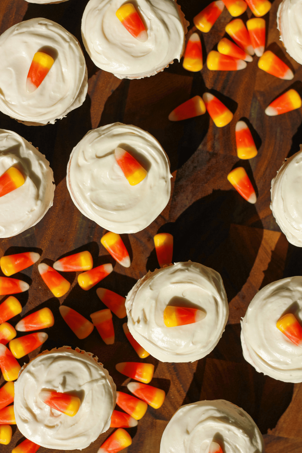 candy corn cupcakes