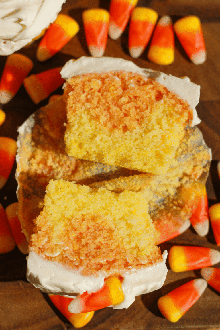 candy corn cupcakes