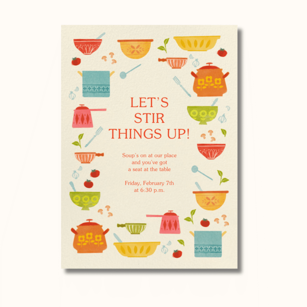 A soup swap is the perfect cozy fall party for friends. Get ideas for invitations, soup recipes, a toppings bar, fall decor, serving soup, and leftovers.