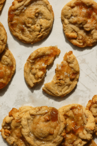 salted caramel apple cookies