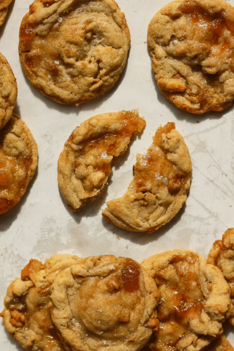 salted caramel apple cookies