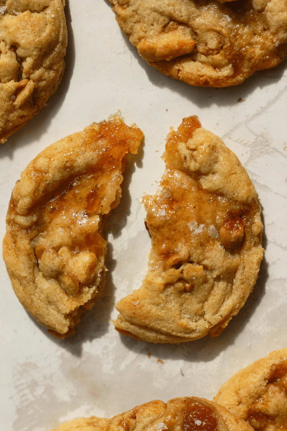 salted caramel apple cookies