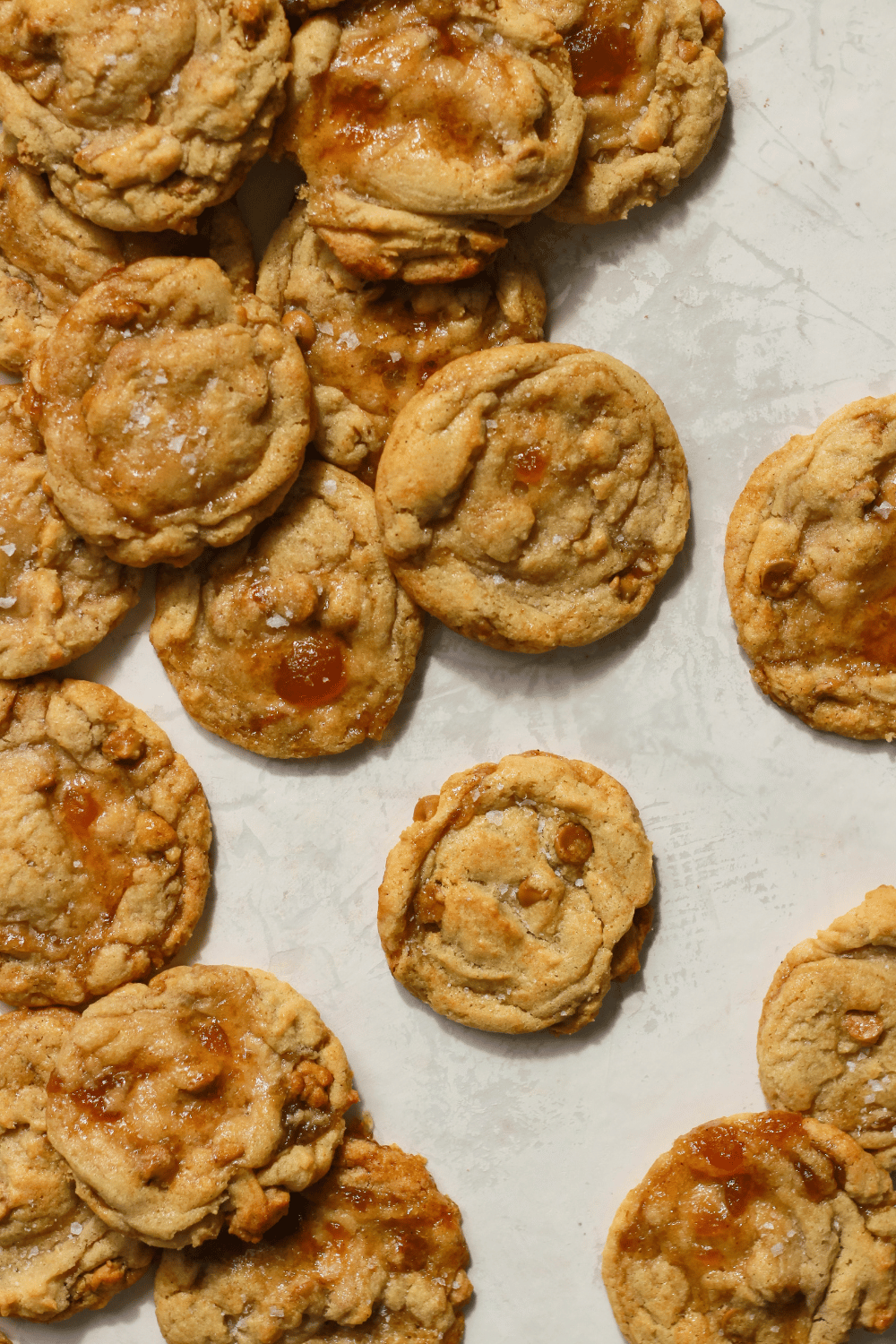 salted caramel apple cookies