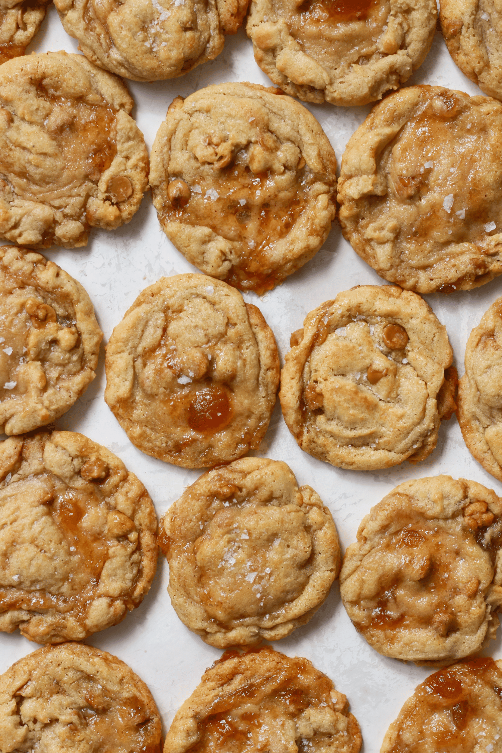 salted caramel apple cookies