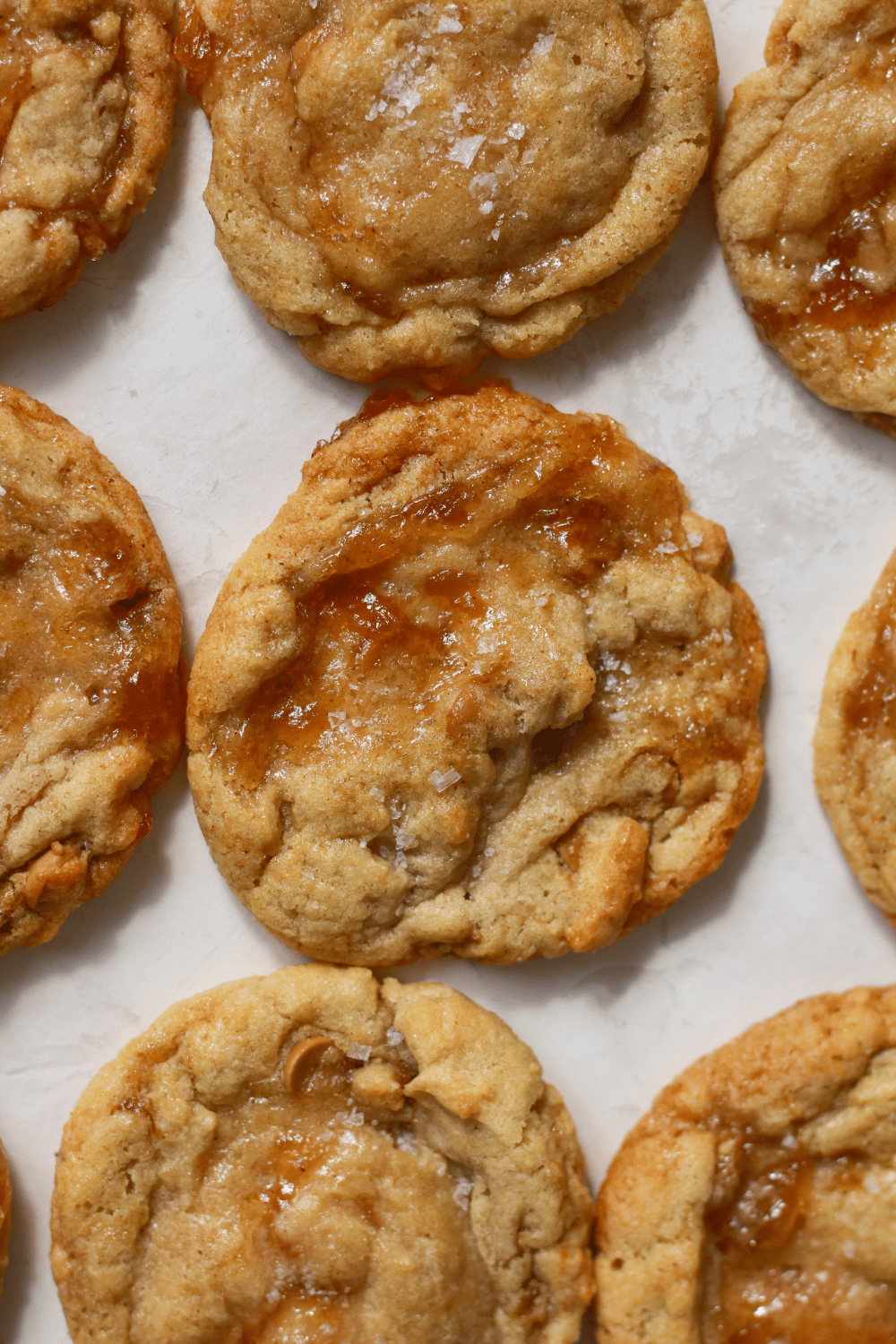 salted caramel apple cookies