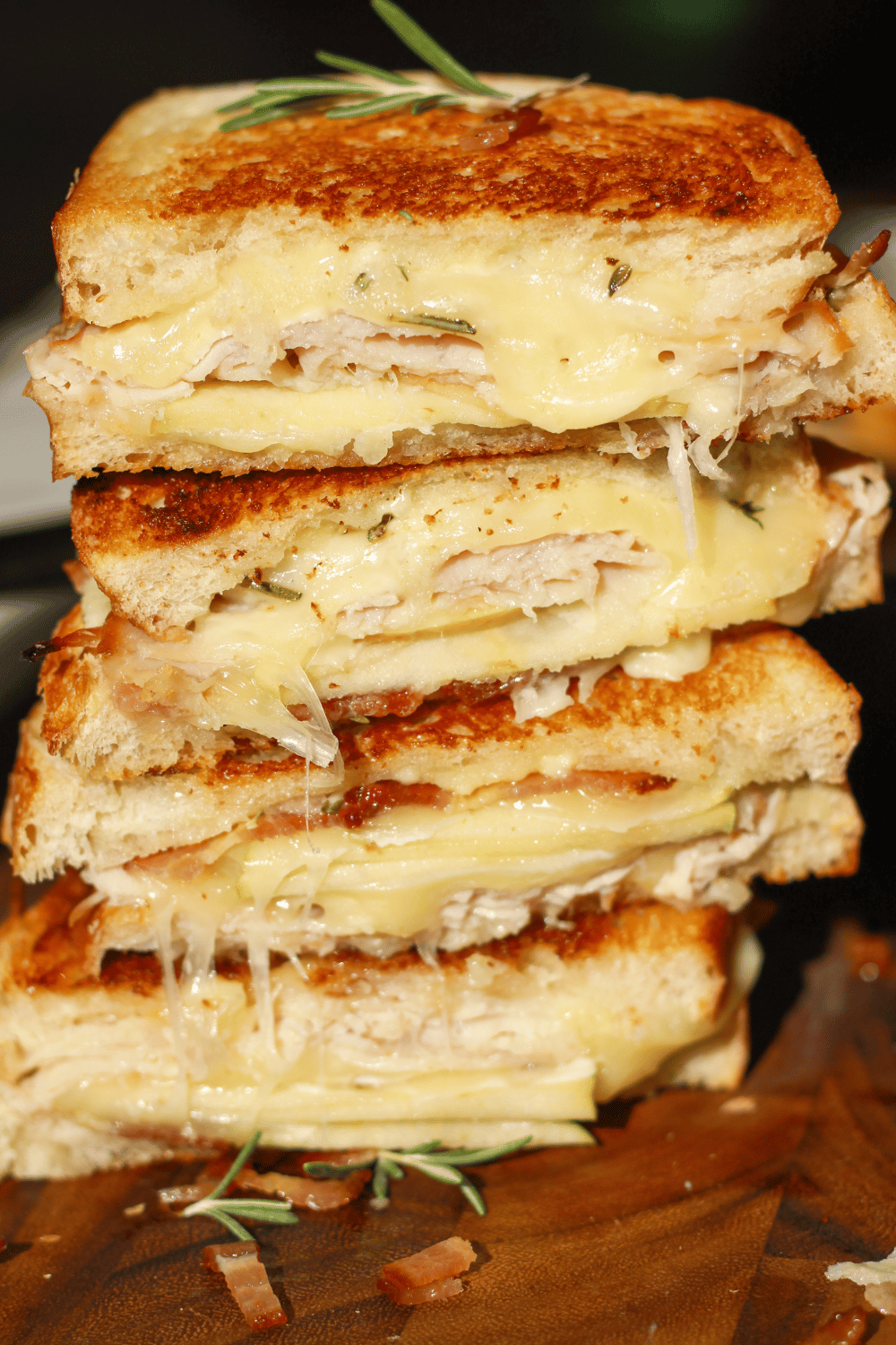 turkey apple bacon cheddar sandwich
